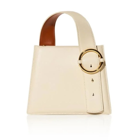 Parisa Wang- NWOT Ivory Leather Enchanted Top Handle Bag Mini Purse - Picture 1 of 5